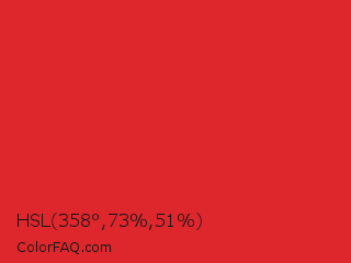 HSL 358°,73%,51% Color Image