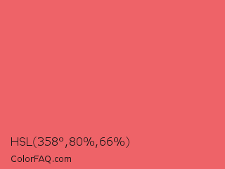 HSL 358°,80%,66% Color Image