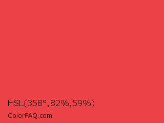 HSL 358°,82%,59% Color Image