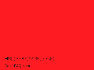 HSL 358°,99%,55% Color Image