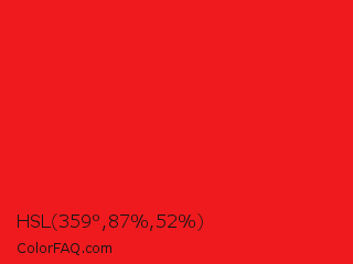 HSL 359°,87%,52% Color Image