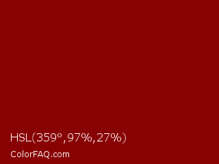 HSL 359°,97%,27% Color Image