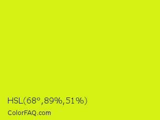 HSL 68°,89%,51% Color Image