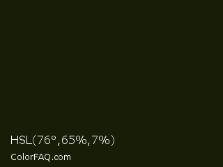 HSL 76°,65%,7% Color Image