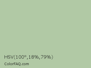 HSV 100°,18%,79% Color Image