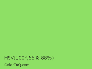 HSV 100°,55%,88% Color Image