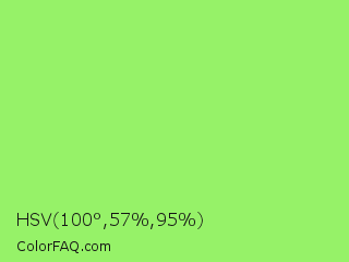 HSV 100°,57%,95% Color Image