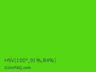 HSV 100°,91%,84% Color Image