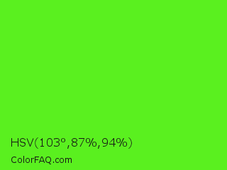 HSV 103°,87%,94% Color Image