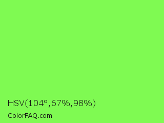 HSV 104°,67%,98% Color Image