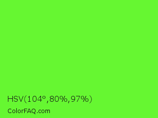 HSV 104°,80%,97% Color Image