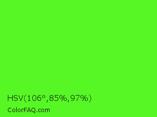 HSV 106°,85%,97% Color Image
