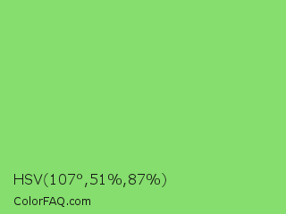 HSV 107°,51%,87% Color Image