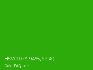 HSV 107°,94%,67% Color Image