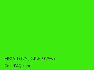 HSV 107°,94%,92% Color Image