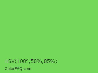 HSV 108°,58%,85% Color Image