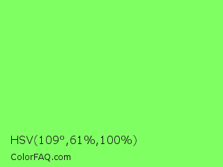 HSV 109°,61%,100% Color Image