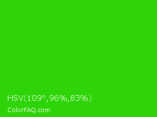 HSV 109°,96%,83% Color Image