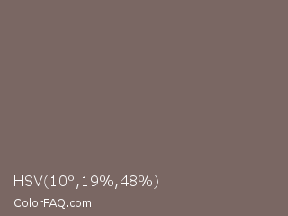 HSV 10°,19%,48% Color Image