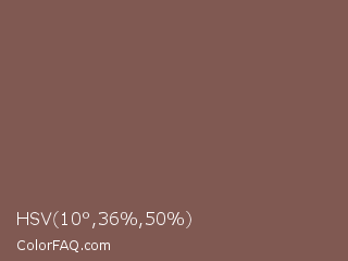 HSV 10°,36%,50% Color Image