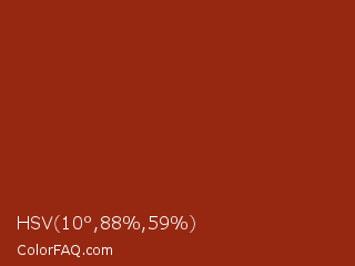 HSV 10°,88%,59% Color Image