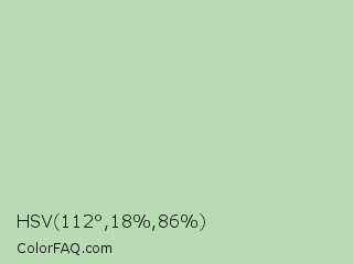 HSV 112°,18%,86% Color Image