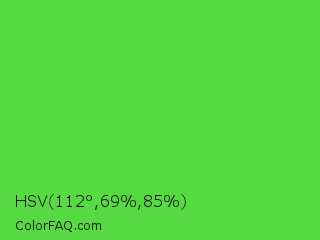 HSV 112°,69%,85% Color Image