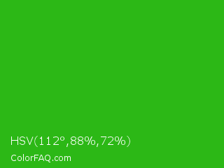 HSV 112°,88%,72% Color Image