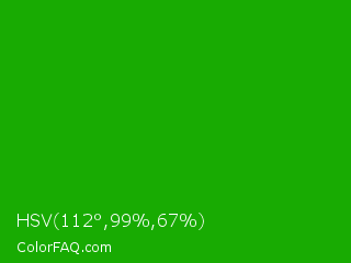 HSV 112°,99%,67% Color Image