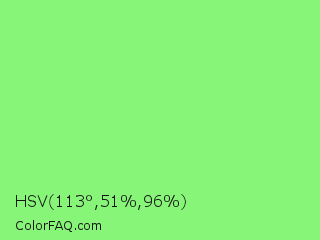 HSV 113°,51%,96% Color Image