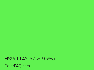 HSV 114°,67%,95% Color Image