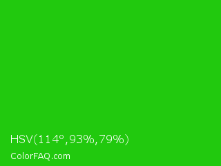 HSV 114°,93%,79% Color Image