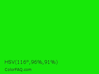 HSV 116°,96%,91% Color Image