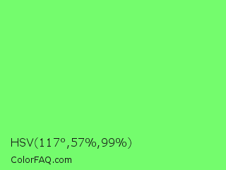 HSV 117°,57%,99% Color Image