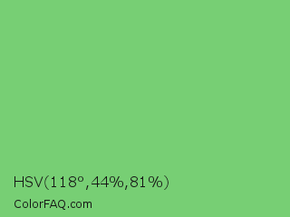 HSV 118°,44%,81% Color Image