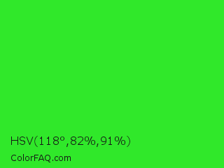 HSV 118°,82%,91% Color Image
