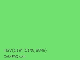 HSV 119°,51%,88% Color Image
