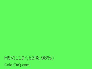 HSV 119°,63%,98% Color Image