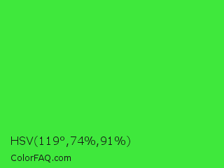 HSV 119°,74%,91% Color Image