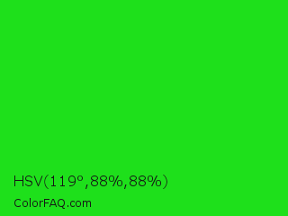 HSV 119°,88%,88% Color Image