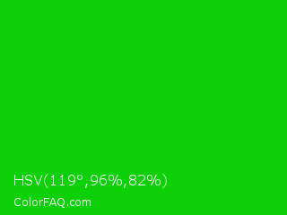 HSV 119°,96%,82% Color Image