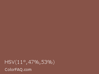 HSV 11°,47%,53% Color Image