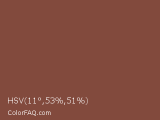HSV 11°,53%,51% Color Image