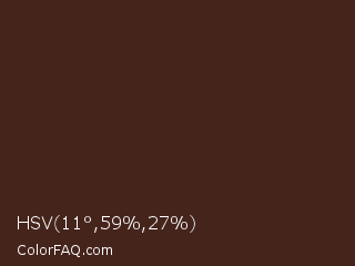 HSV 11°,59%,27% Color Image