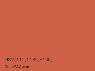 HSV 11°,65%,81% Color Image