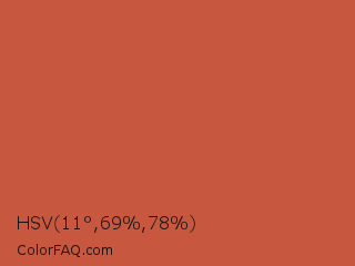 HSV 11°,69%,78% Color Image