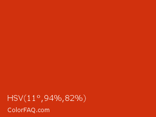 HSV 11°,94%,82% Color Image