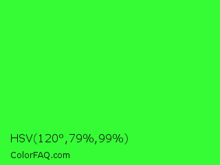HSV 120°,79%,99% Color Image