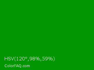 HSV 120°,98%,59% Color Image