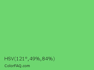 HSV 121°,49%,84% Color Image